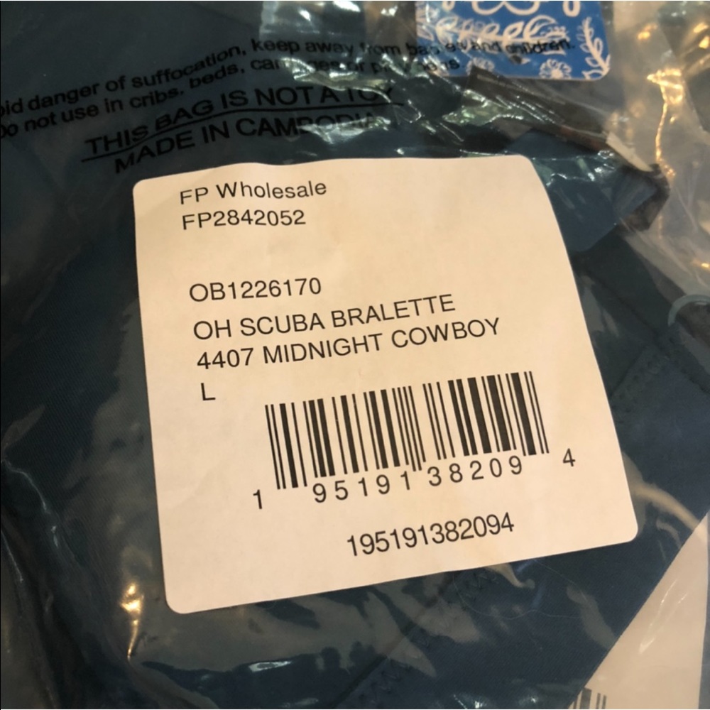 Oh Scuba Bralette Midnight Cowboy Blue L - Picture 5 of 6